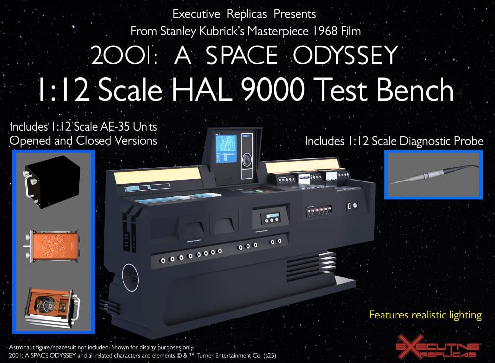 2001: A Space Odyssey HAL 9000 Test Bench 1/12 Scale Diorama