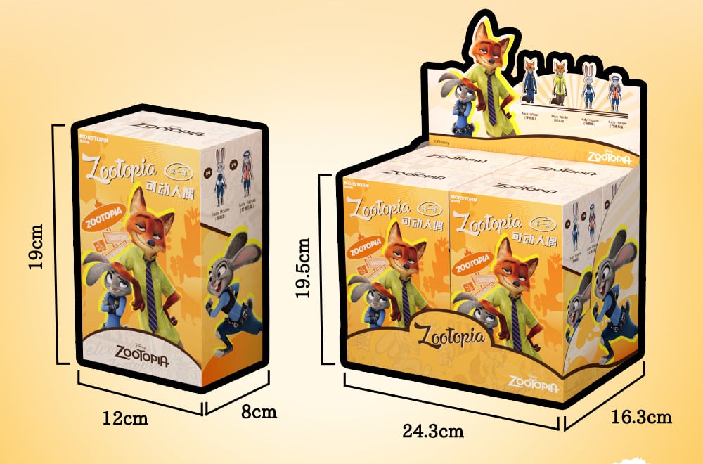 Zootopia Judy Hopps and Nick Wilde Boxed Set of 4 Figures