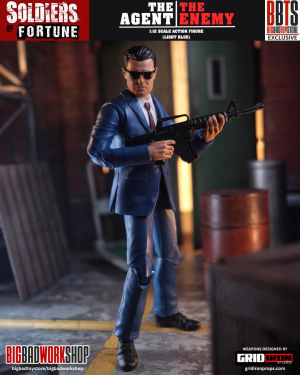 Soldiers of Fortune The Agent/The Enemy (Light Blue) 1/12 Scale
