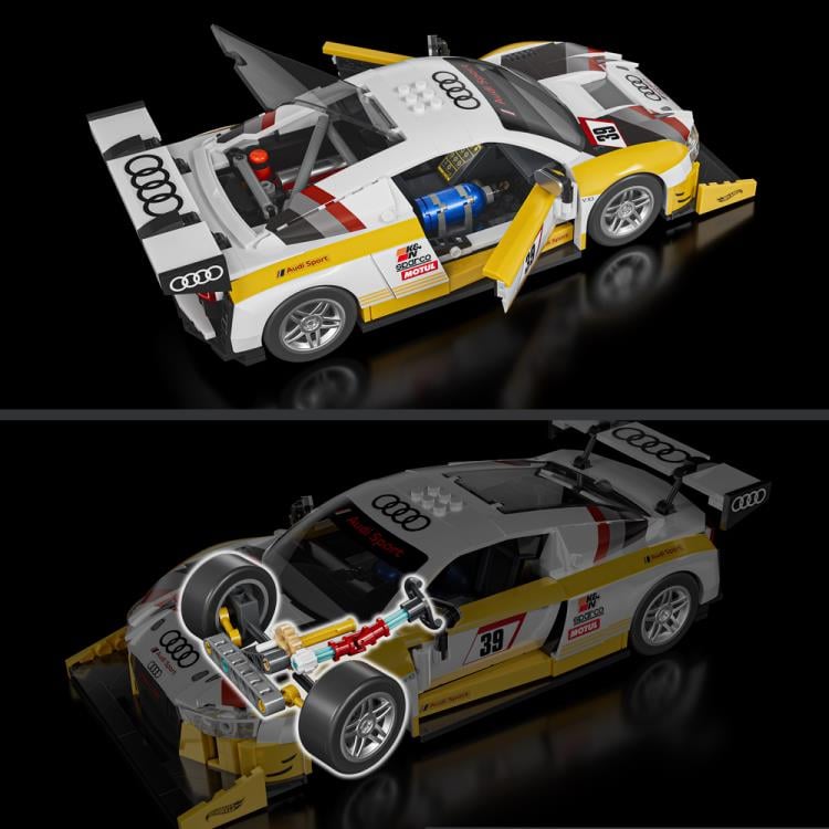 Hot Wheels Elite Series Mattel Brick Shop '15 Audi R8 LMS Building Set