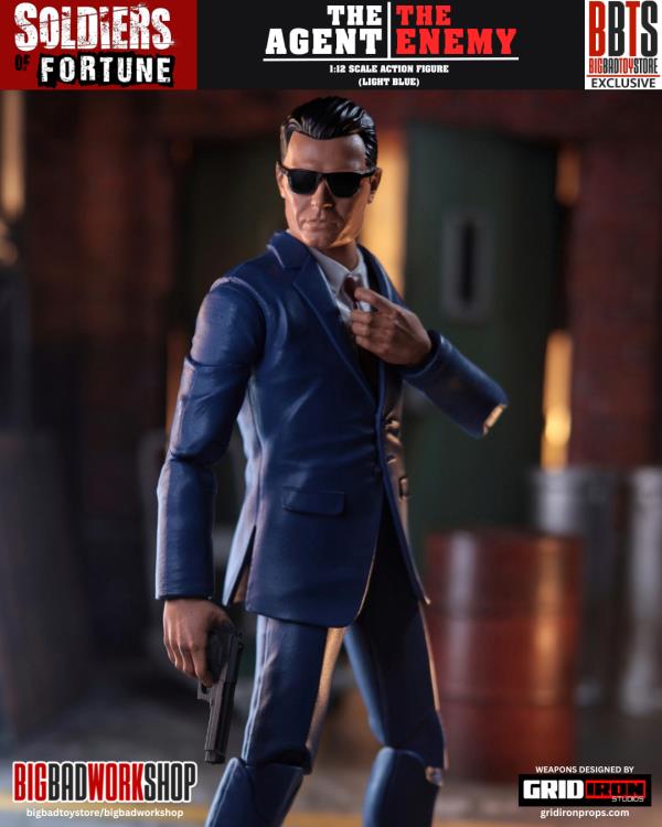 Soldiers of Fortune The Agent/The Enemy (Light Blue) 1/12 Scale