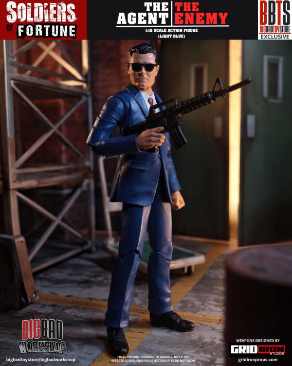 Soldiers of Fortune The Agent/The Enemy (Light Blue) 1/12 Scale