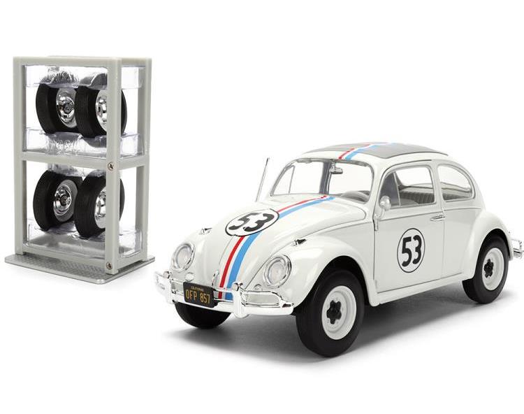Herbie the Love Bug Hollywood Rides VW Beetle with Rack 1/24 Scale