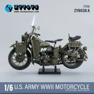 WWII U.S. Army Motorcycle 1/6 Scale Vehicle