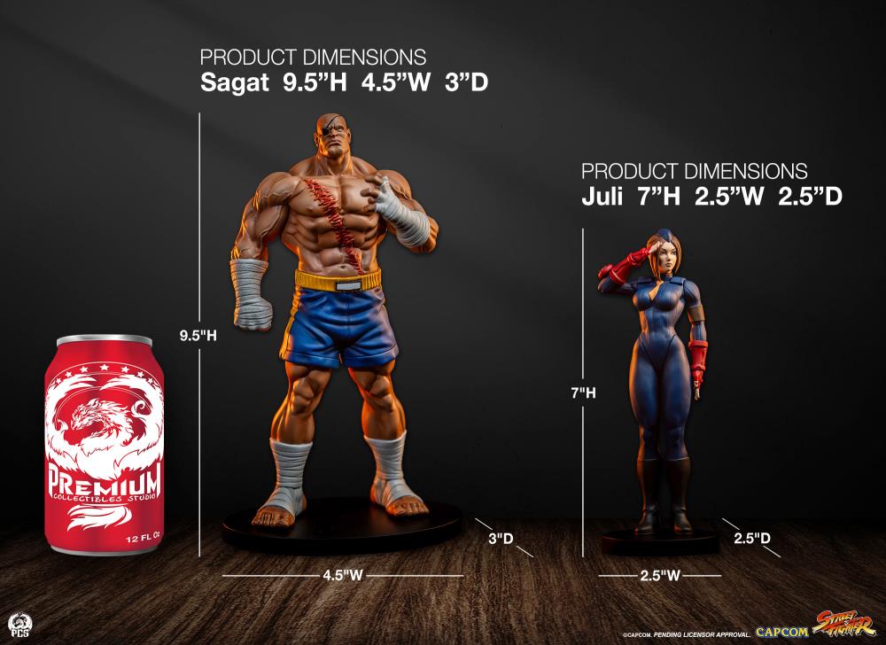Street Fighter Street Jam Sagat & Juli 1/10 Scale Statue Set
