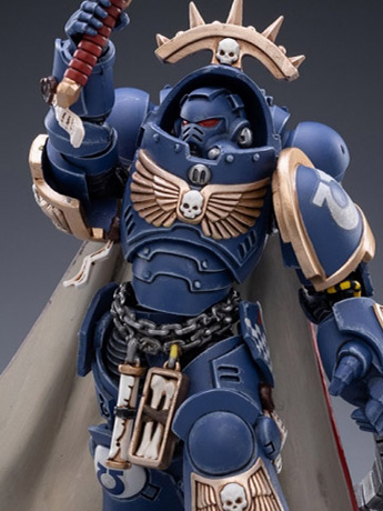 Warhammer 40K Ultramarines Primaris Captain (Gravis Armour) Brother Captain Voltain 1/18 Scale Figure Gallery Image 2