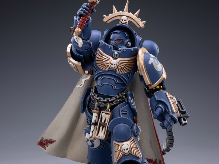 Warhammer 40K Ultramarines Primaris Captain (Gravis Armour) Brother Captain Voltain 1/18 Scale Figure Gallery Image 1