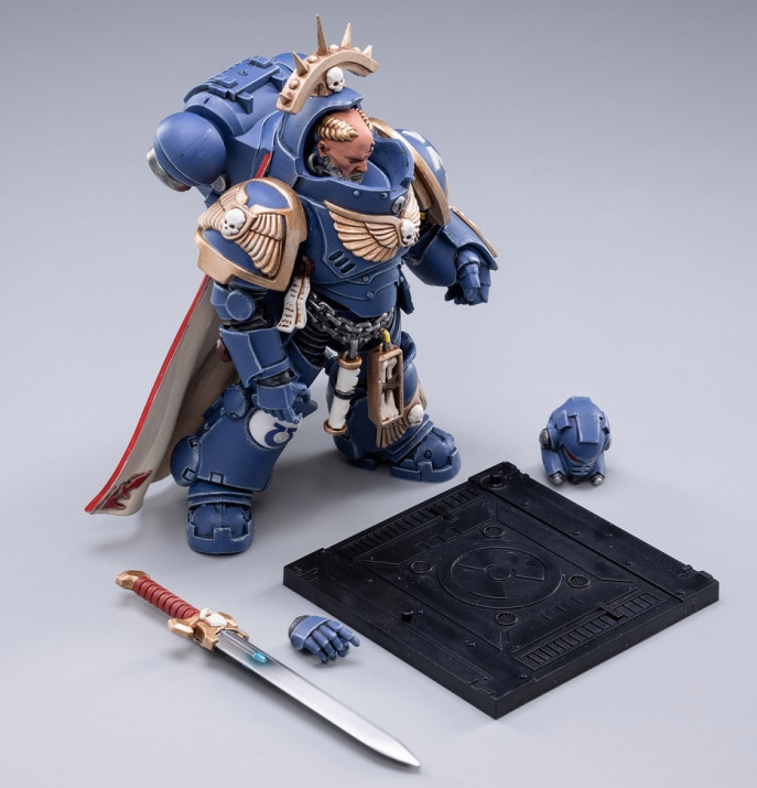 Warhammer 40K Ultramarines Primaris Captain (Gravis Armour) Brother Captain Voltain 1/18 Scale Figure Gallery Image 10