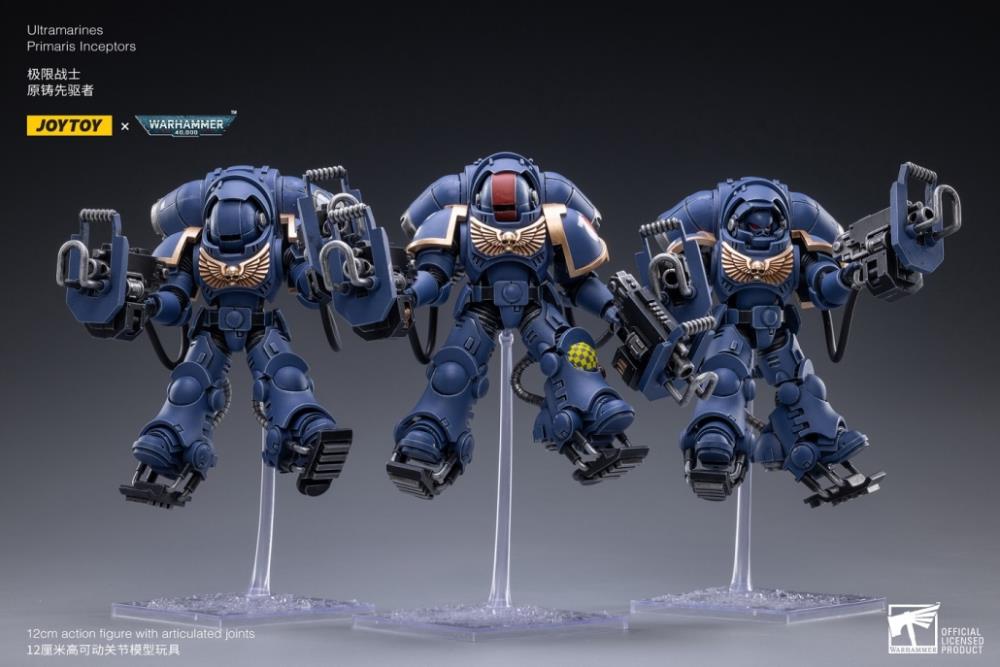 Warhammer 40K Ultramarines Primaris Inceptors 1/18 Scale Figure Set Gallery Image 4