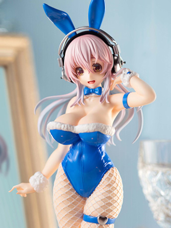 Nitroplus BiCute Bunnies Super Sonico (Blue Rabbit Ver.) Figure Gallery Image 2