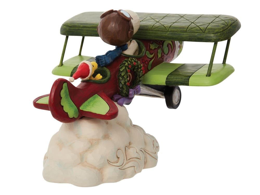 Peanuts "Special Christmas Deliveries" Snoopy & Woodstock Flying Ace Plane Figurine (Jim Shore) Gallery Image 5