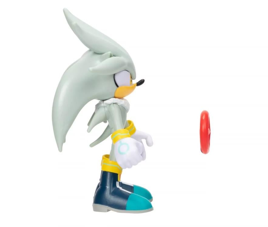 Sonic the Hedgehog 35th Anniversary Silver with Red Star Ring 4-Inch Scale Action Figure Gallery Image 3