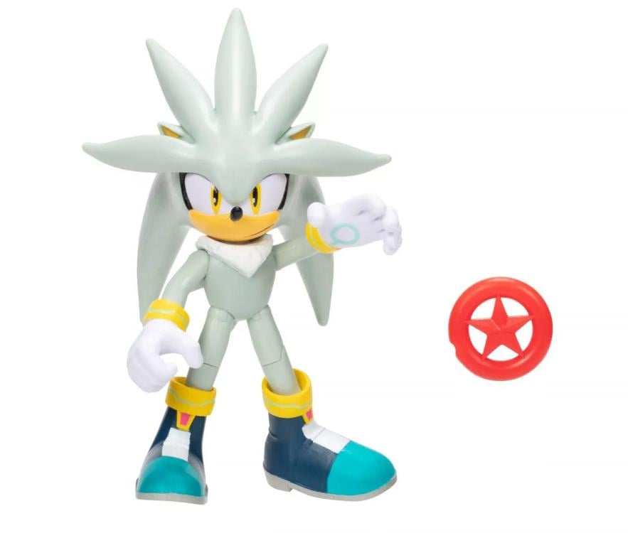 Sonic the Hedgehog 35th Anniversary Silver with Red Star Ring 4-Inch Scale Action Figure Gallery Image 4