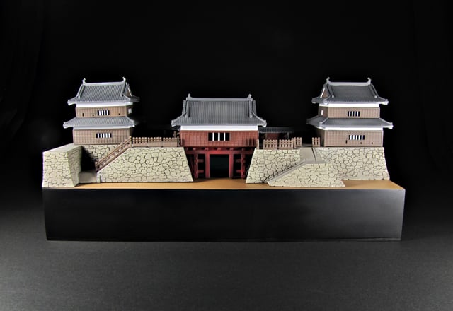 Shinsyuy Ueda Castle 1/200 Scale Model Kit with Sanada Kabuto Paper Hat Replica Gallery Image 11