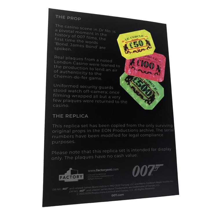 Dr. No Casino Plaques Limited Edition Prop Replica Gallery Image 16
