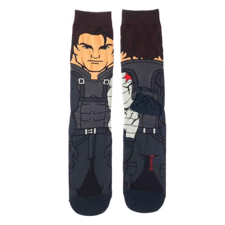 Marvel The Winter Soldier 360 Character Crew Socks Gallery Image 3