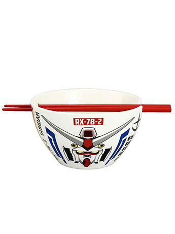 Mobile Suit Gundam Ceramic Bowl with Chopsticks Gallery Image 3