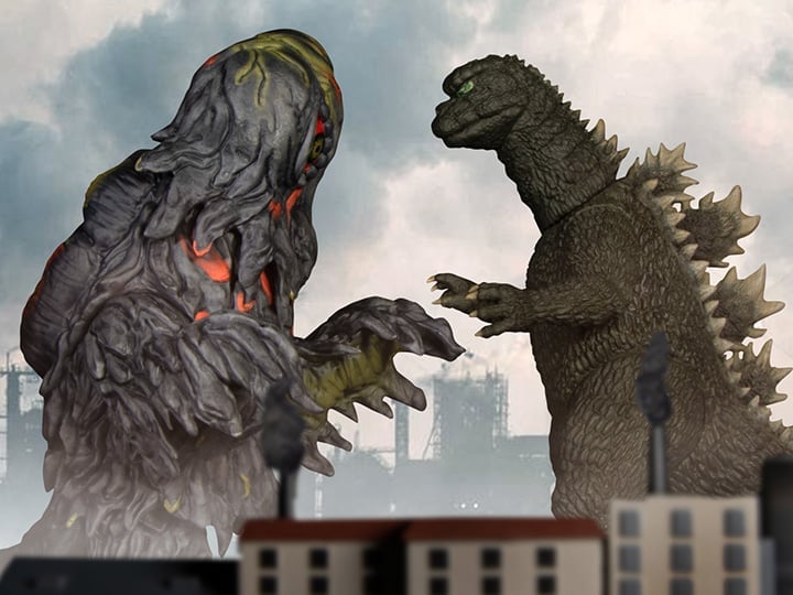 Godzilla vs Hedorah 5 Points XL Godzilla & Hedorah (Final & Flying Forms) Figure Boxed Set Gallery Image 1