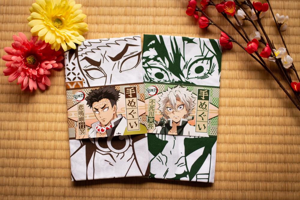 Demon Slayer: Kimetsu no Yaiba Sanemi Shinazugawa Tenugui Traditional Japanese Cloth Gallery Image 4