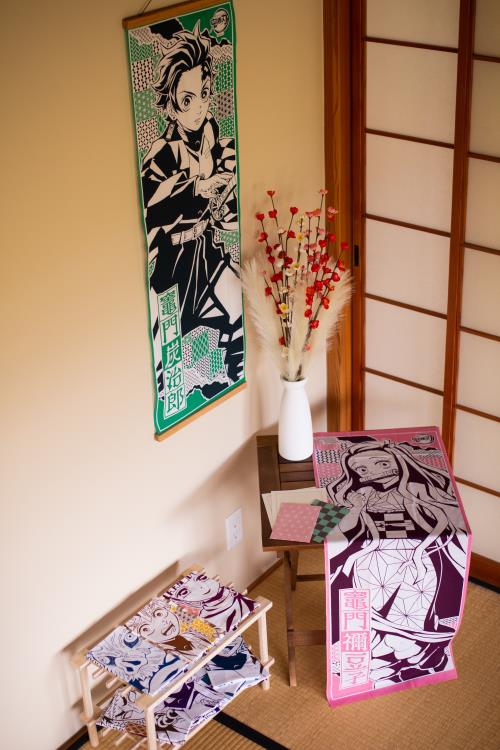 Demon Slayer: Kimetsu no Yaiba Sanemi Shinazugawa Tenugui Traditional Japanese Cloth Gallery Image 6
