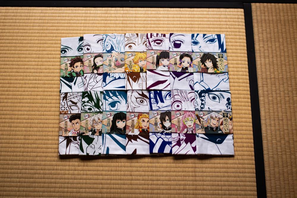Demon Slayer: Kimetsu no Yaiba Sanemi Shinazugawa Tenugui Traditional Japanese Cloth Gallery Image 5