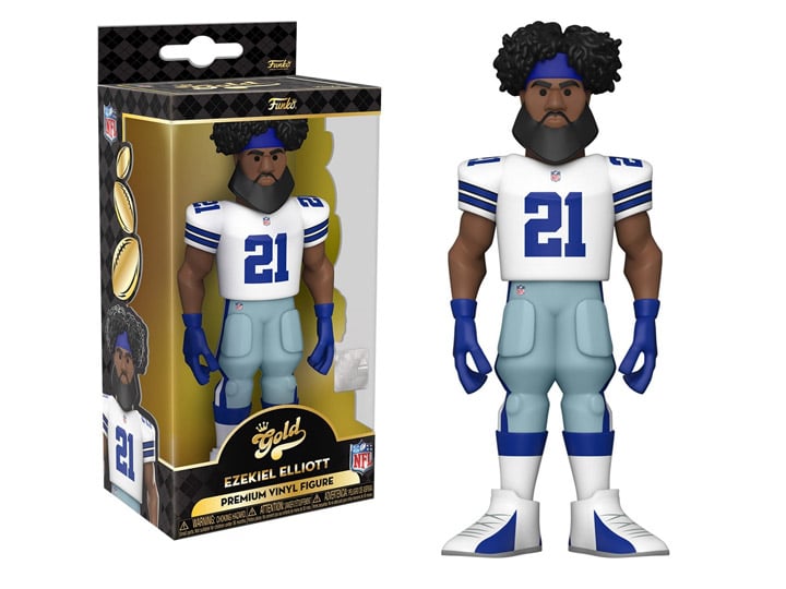 NFL: Dallas Cowboys Gold Ezekiel Elliott 5-Inch Premium Vinyl Figure Gallery Image 1