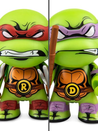 Teenage Mutant Ninja Turtles Raphael & Donatello 3" Vinyl Figure Two-Pack Gallery Image 2