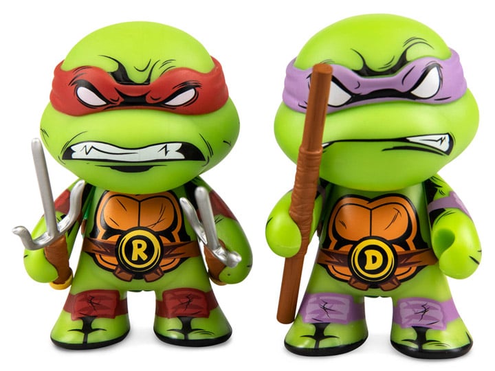 Teenage Mutant Ninja Turtles Raphael & Donatello 3" Vinyl Figure Two-Pack Gallery Image 1