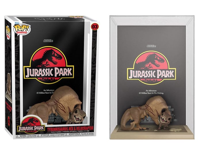 Pop! Movie Poster: Jurassic Park - Tyrannosaurus Rex and Velociraptor Gallery Image 1