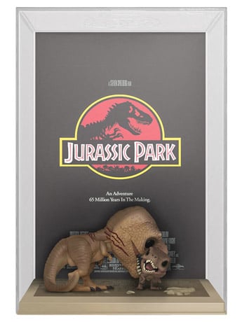 Pop! Movie Poster: Jurassic Park - Tyrannosaurus Rex and Velociraptor Gallery Image 2