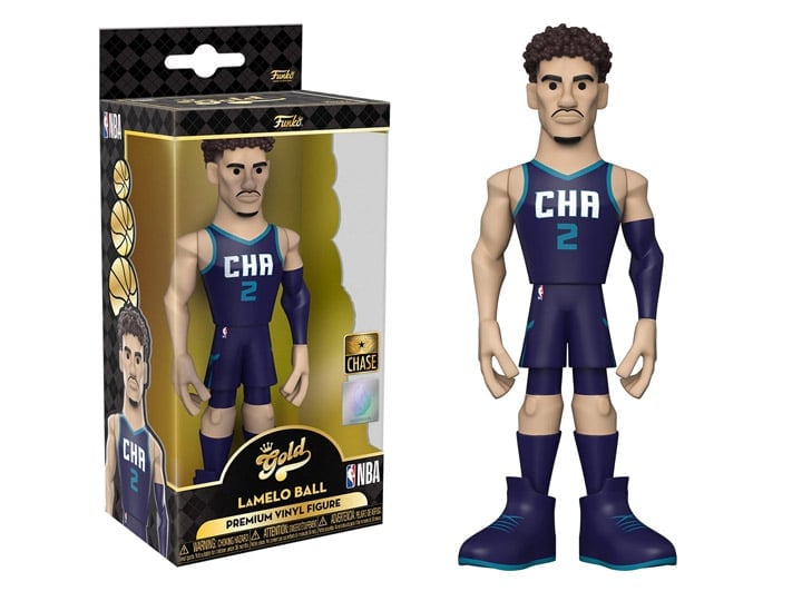 NBA: Charlotte Hornets Gold LaMelo Ball 5-inch Premium Vinyl Figure (Chase) Gallery Image 1