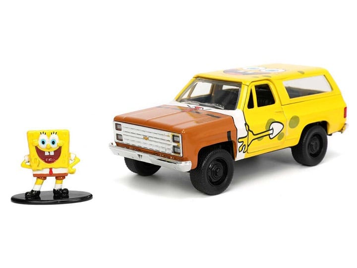SpongeBob SquarePants Hollywood Rides Die-Cast SpongeBob & 1/32 Scale 1980 K5 Chevy Blazer Gallery Image 1