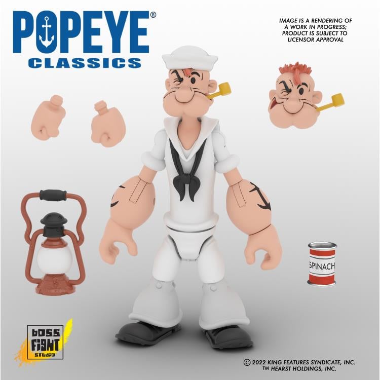Popeye Classics Popeye (White Sailor Suit) Action Figure