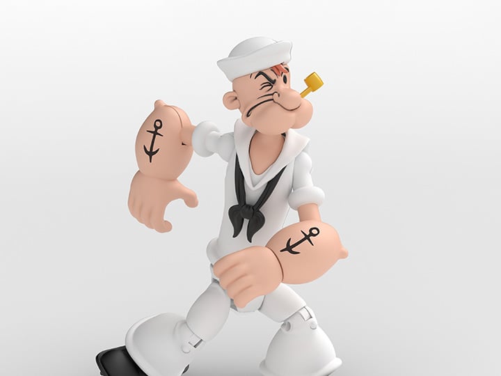 Popeye Classics Popeye (White Sailor Suit) Action Figure