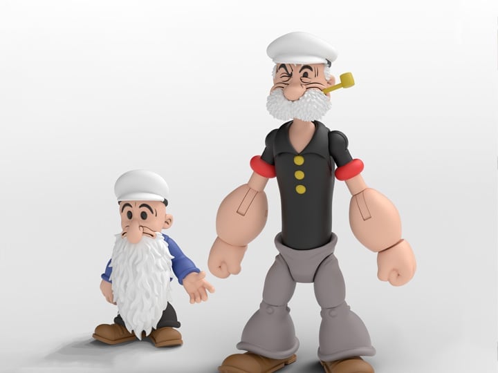 Popeye Classics Poopdeck Pappy and Pooky Jones Action Figure set Gallery Image 1