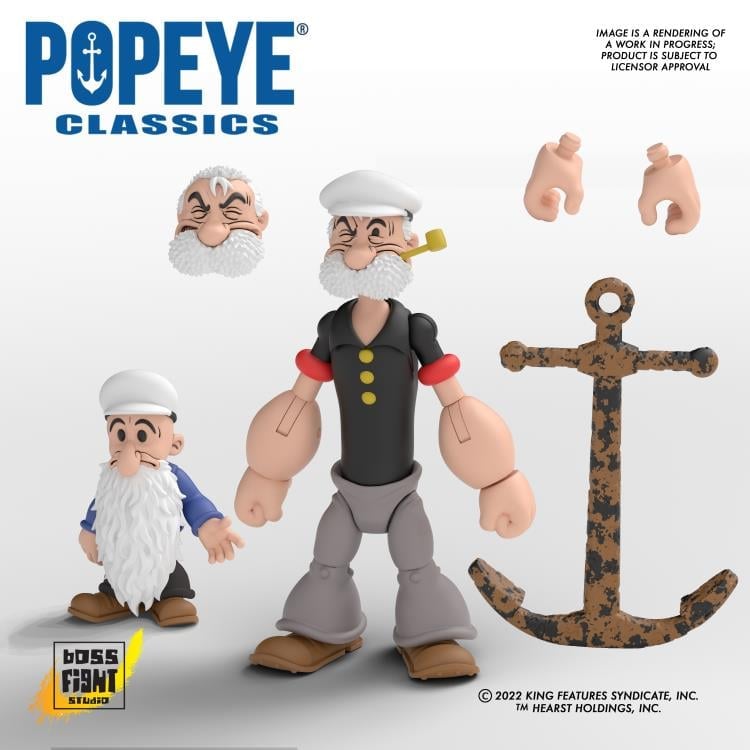 Popeye Classics Poopdeck Pappy and Pooky Jones Action Figure set Gallery Image 4