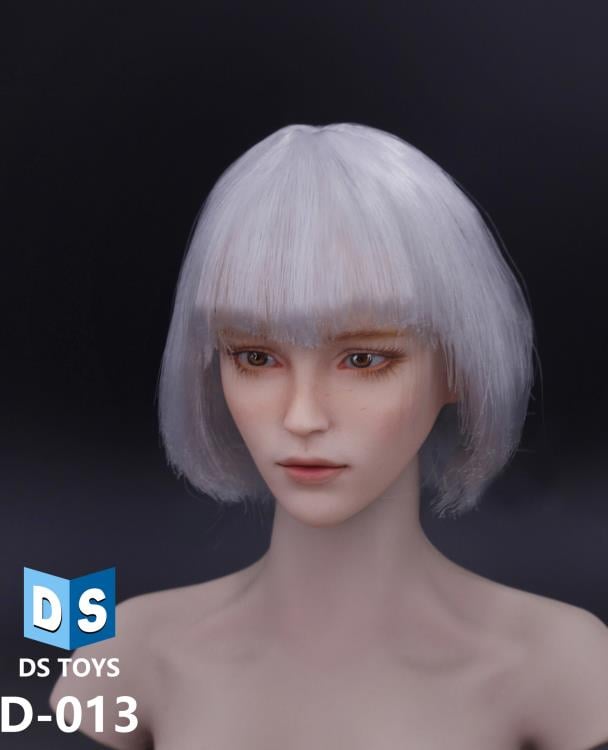 Cosplay Short Hair Female Head Sculpt (Gray Hair) Gallery Image 5