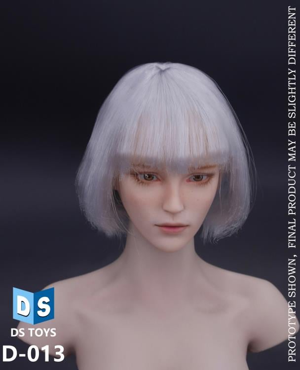 Cosplay Short Hair Female Head Sculpt (Gray Hair) Gallery Image 4