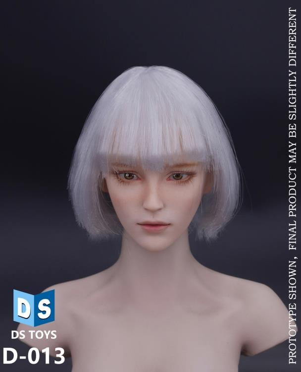 Cosplay Short Hair Female Head Sculpt (Gray Hair) Gallery Image 3