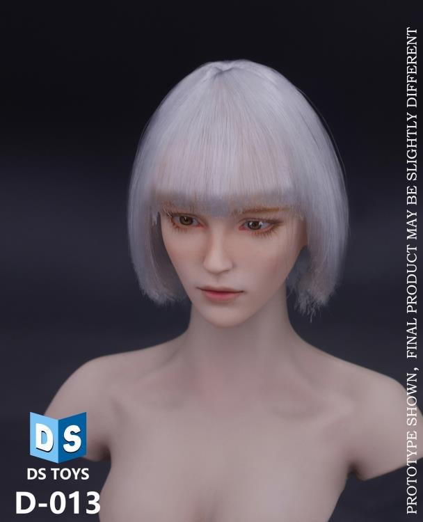 Cosplay Short Hair Female Head Sculpt (Gray Hair) Gallery Image 6