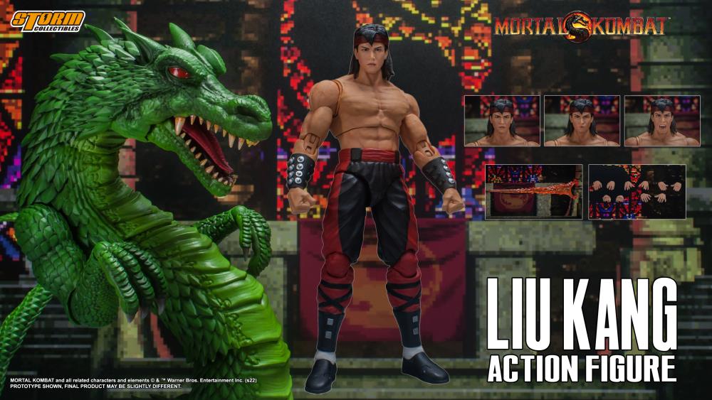 Mortal Kombat VS Series Liu Kang and Dragon 1/12 Scale Action Figure Set Gallery Image 4