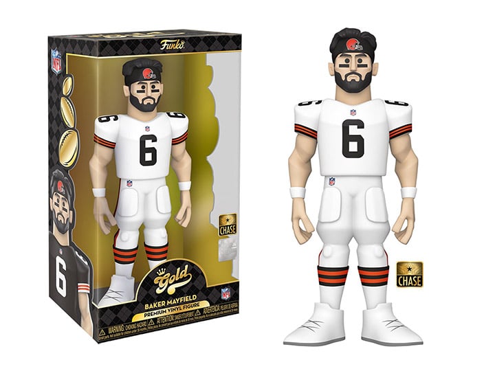NFL: Cleveland Browns Gold Baker Mayfield 12-Inch Premium Vinyl Figure (Chase) Gallery Image 1