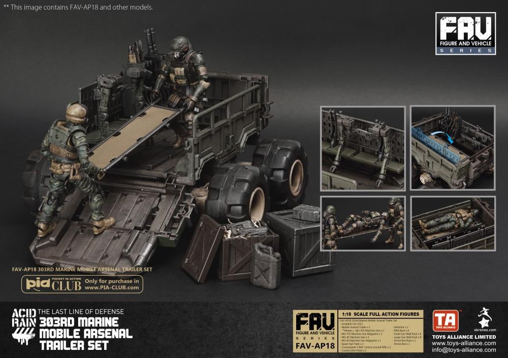 Acid Rain FAV-AP18 303rd Marine Mobile Arsenal Trailer Set
