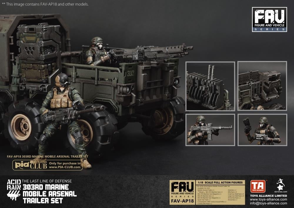 Acid Rain FAV-AP18 303rd Marine Mobile Arsenal Trailer Set
