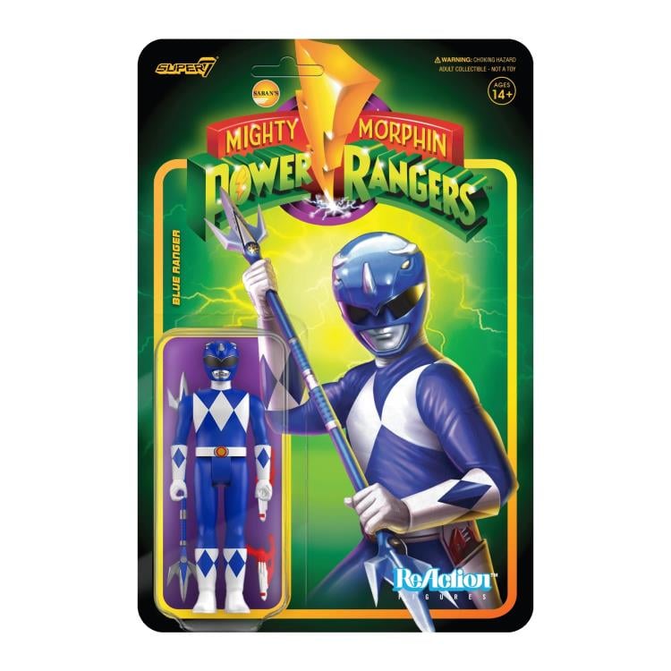 Mighty Morphin Power Rangers ReAction Blue Ranger Figure Gallery Image 5
