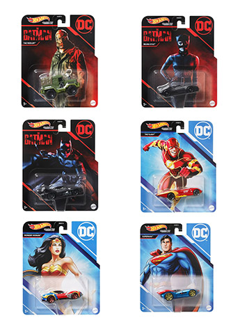DC Comics Hot Wheels 1:64 Scale Blockbuster Character Cars Case of 8 Gallery Image 2