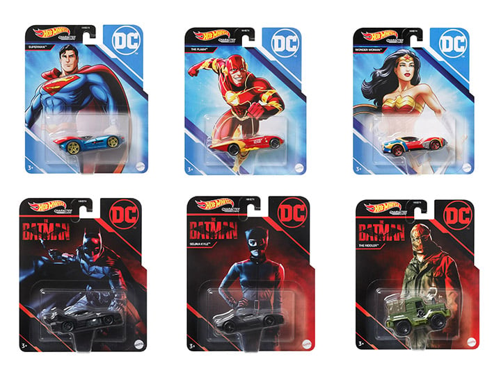 DC Comics Hot Wheels 1:64 Scale Blockbuster Character Cars Case of 8 Gallery Image 1