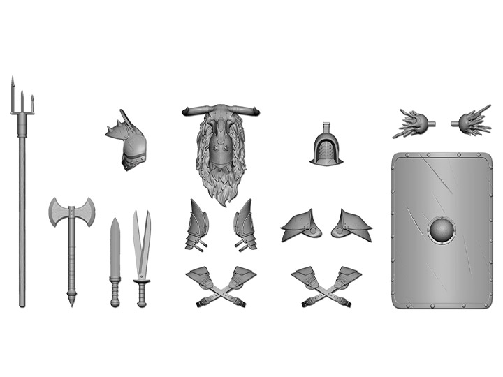 Combatants Quartermasters 1/12 Scale Figure Grey Accessories Set (Ver. C) Gallery Image 1