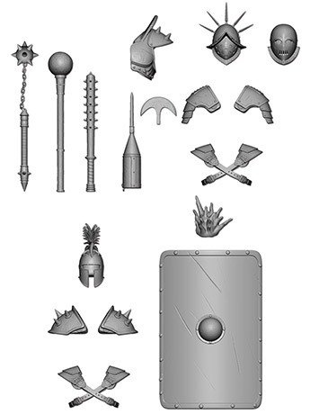 Combatants Quartermasters 1/12 Scale Figure Grey Accessories Set (Ver. D) Gallery Image 2