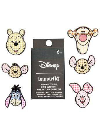 Winnie the Pooh Gingham Box of 12 Random Pins Gallery Image 2